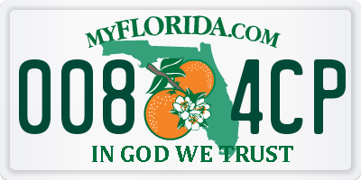 FL license plate 0084CP