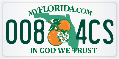 FL license plate 0084CS