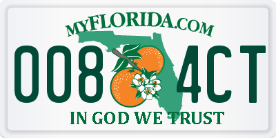 FL license plate 0084CT