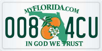 FL license plate 0084CU