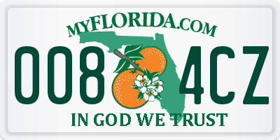 FL license plate 0084CZ