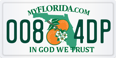 FL license plate 0084DP