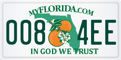 FL license plate 0084EE
