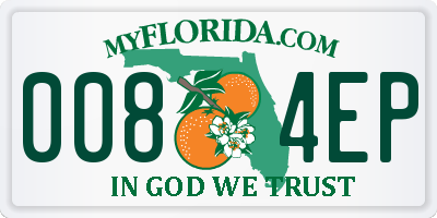 FL license plate 0084EP