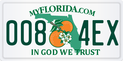 FL license plate 0084EX