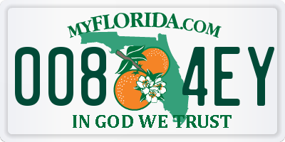 FL license plate 0084EY