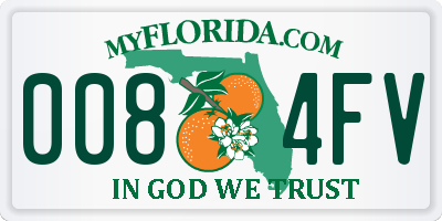 FL license plate 0084FV
