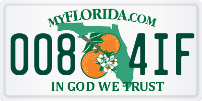 FL license plate 0084IF