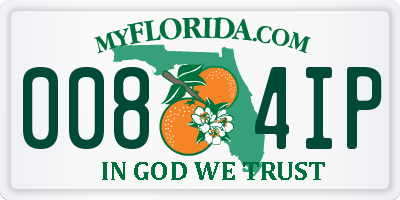 FL license plate 0084IP
