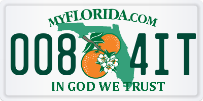 FL license plate 0084IT