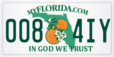 FL license plate 0084IY