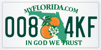 FL license plate 0084KF