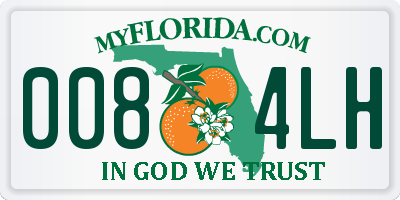 FL license plate 0084LH
