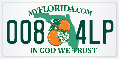 FL license plate 0084LP