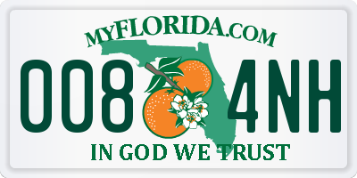 FL license plate 0084NH