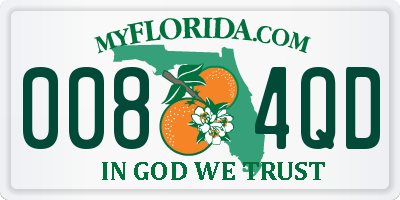 FL license plate 0084QD