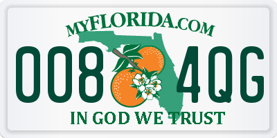 FL license plate 0084QG