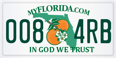FL license plate 0084RB