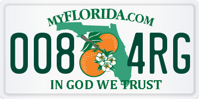 FL license plate 0084RG