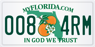 FL license plate 0084RM
