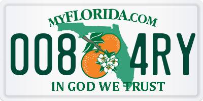 FL license plate 0084RY