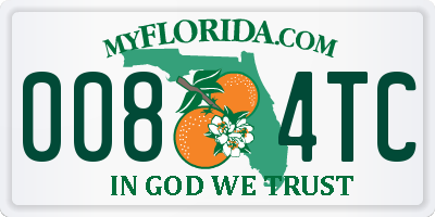 FL license plate 0084TC