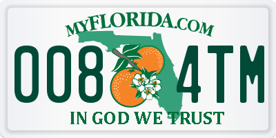 FL license plate 0084TM