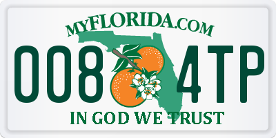 FL license plate 0084TP