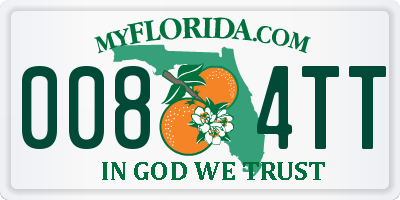 FL license plate 0084TT