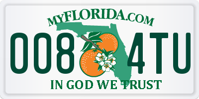 FL license plate 0084TU