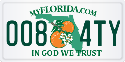 FL license plate 0084TY