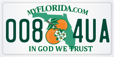 FL license plate 0084UA