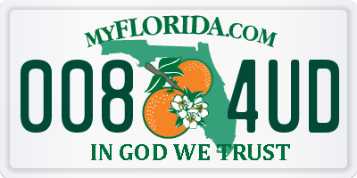 FL license plate 0084UD