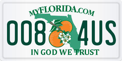 FL license plate 0084US