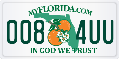 FL license plate 0084UU