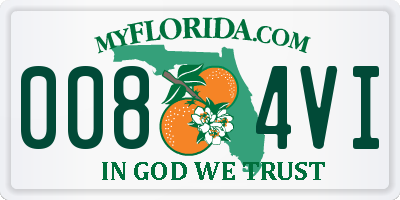FL license plate 0084VI