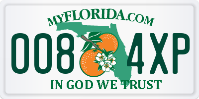 FL license plate 0084XP