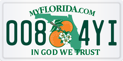 FL license plate 0084YI