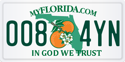 FL license plate 0084YN