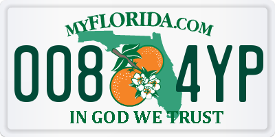 FL license plate 0084YP