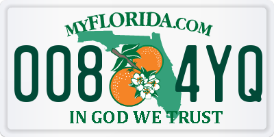 FL license plate 0084YQ