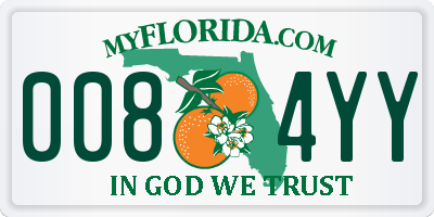 FL license plate 0084YY