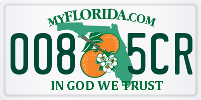 FL license plate 0085CR