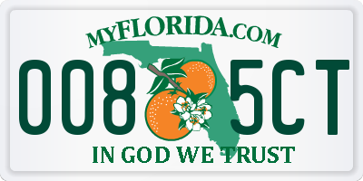 FL license plate 0085CT