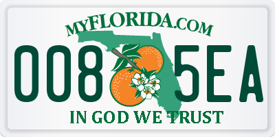 FL license plate 0085EA