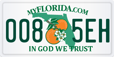 FL license plate 0085EH