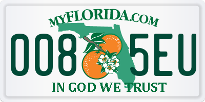 FL license plate 0085EU