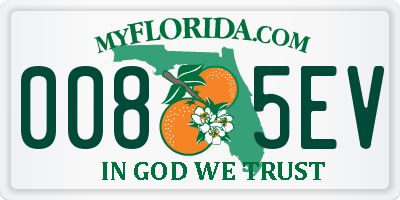 FL license plate 0085EV