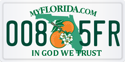 FL license plate 0085FR