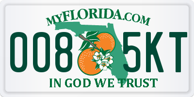 FL license plate 0085KT